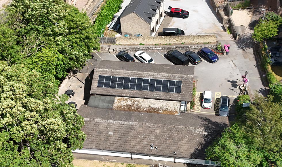 Whiston Parish Hall’s solar panel installation